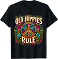 Vintage Old Hippies Rule Tee - Retro 60s 70s Hippie Costume T-Shirt