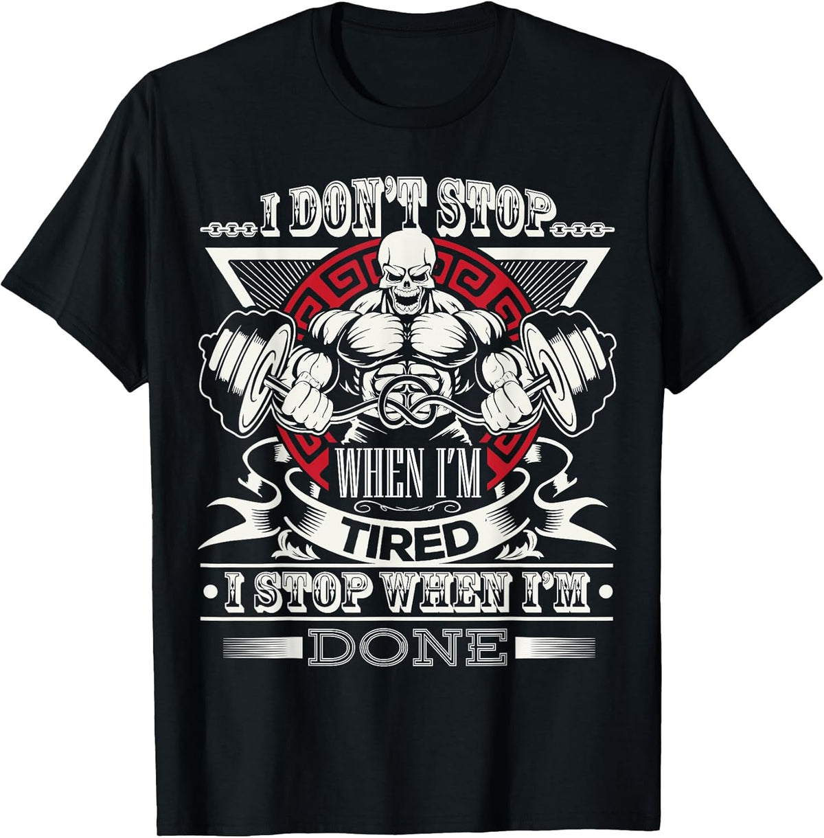 Fitness Motivational Gym Workout Bodybuilding Bodybuilder T-Shirt Small