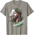 Happy Easter 420 Funny Jesus 2025 T-Shirt