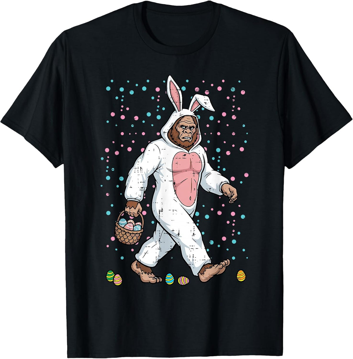 Bigfoot Easter Bunny Costume Funny Sasquatch Men Women Kids T-Shirt