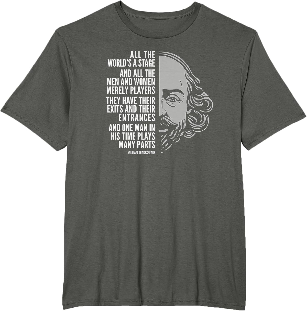 William Shakespeare Inspiring Quote: All The World's A Stage T-Shirt