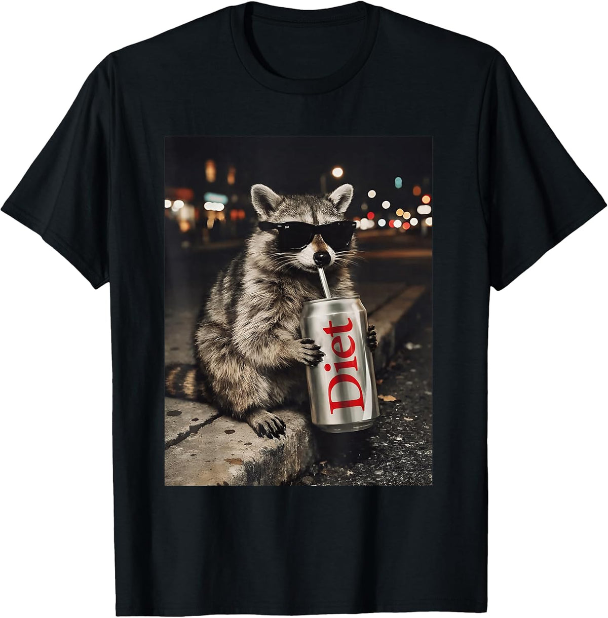 Raccoons Diet Soda Funny Animal Meme Genz Dank Raccoon Meme T-Shirt