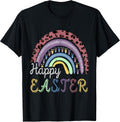 Happy Easter Day 2026 Rainbow Leopard Bunny Easter Bunnies T-Shirt