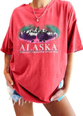 Women's Graphic Oversized Tshirt Vintage Half Sleeve Round Neck Baggy Tee Summer Casual Tunic Shirt