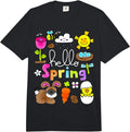 Hello Spring and Easter Day 2026 Bunny Hello Spring Toddler Comfort Colors Adult Heavyweight T-Shirt