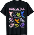 Axolotl Kawaii Axolotls of The World Axolotl Animals T-Shirt
