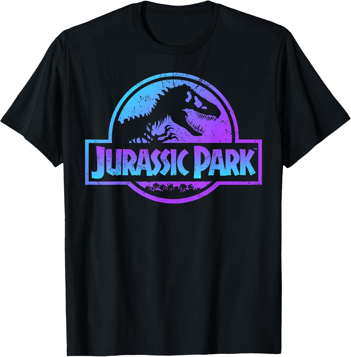 Blue & Purple Fossil Logo Graphic Short Sleeve T-Shirt