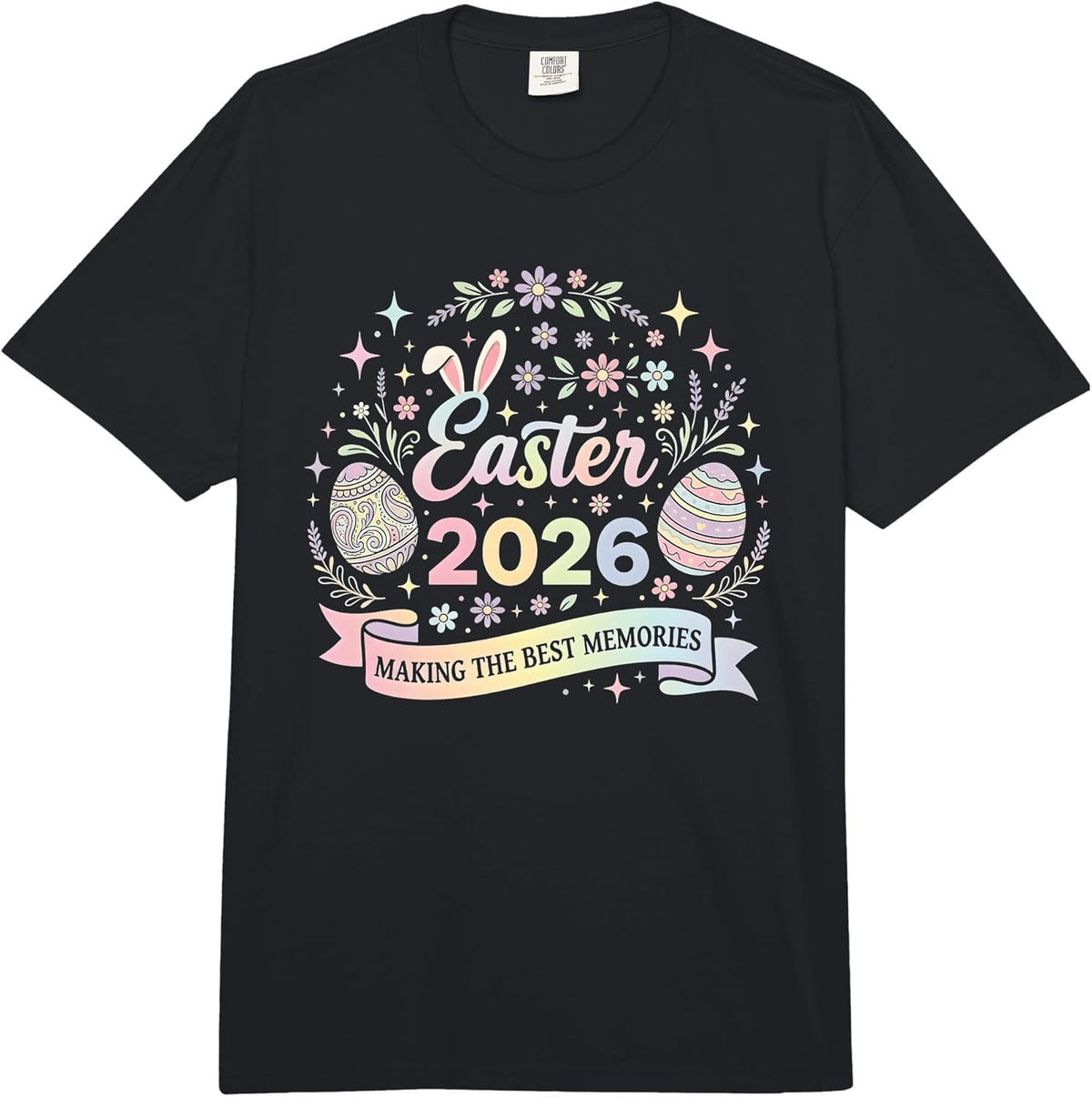 Matching Family Easter 2026 Retro Comfort Colors Adult Heavyweight T-Shirt