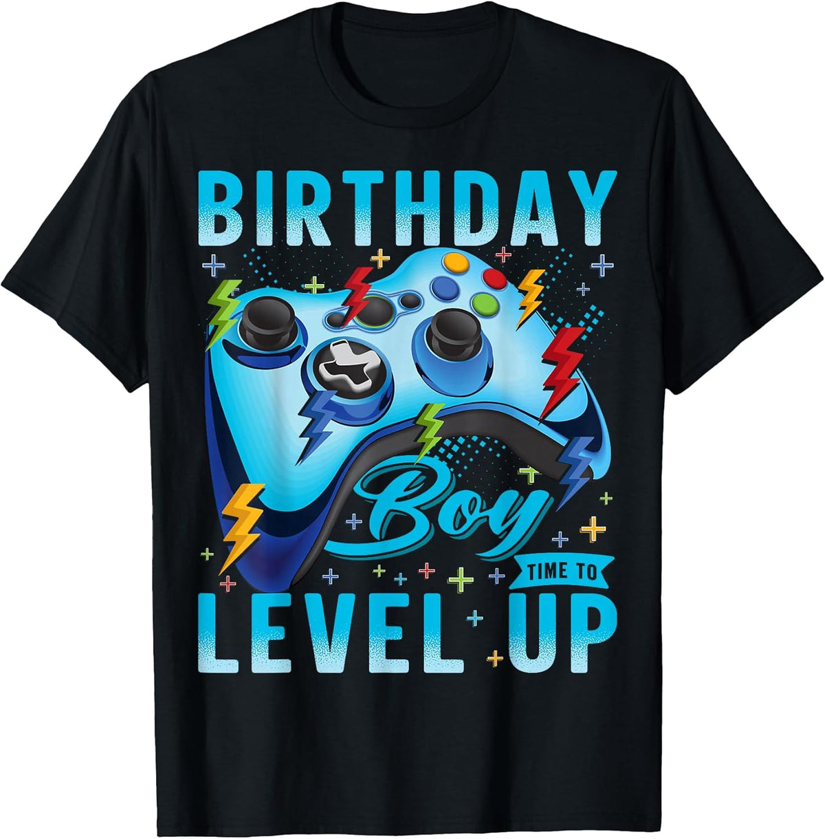 Birthday Boy Time to Level Up Video Game Birthday Gamer Boys T-Shirt Small