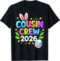 Easter 2026 Cousin Crew Bunny Ears Family Colorful Party Fun T-Shirt