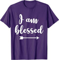 Inspirational, I am Blessed T-shirt. Faith Sayings Tee T-Shirt
