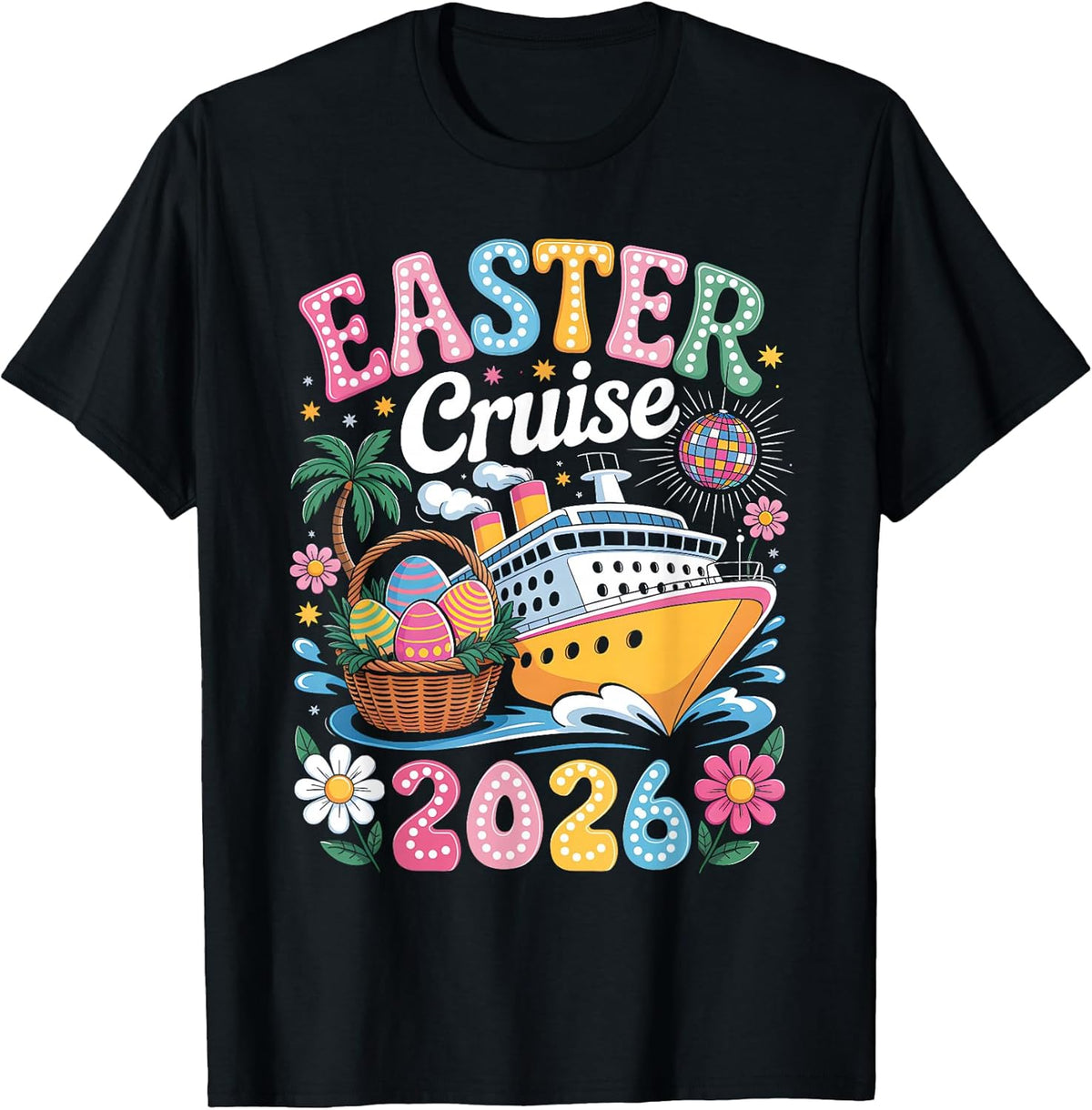 Groovy Easter Cruise Crew 2026 Matching Family Vacation 2026 T-Shirt