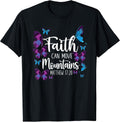 Christian Bible Verse Quote Butterfly Matthew 17:20 T-Shirt