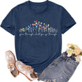 Inspirational Shirts for Women Grow Through What You Go Through T-Shirt Motivational Tee Tops