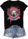 Vintage Band Shirt for Women Retro Rock and Roll Graphic Tee Country Music Concert T Shirt Casual Short Sleeve Tops