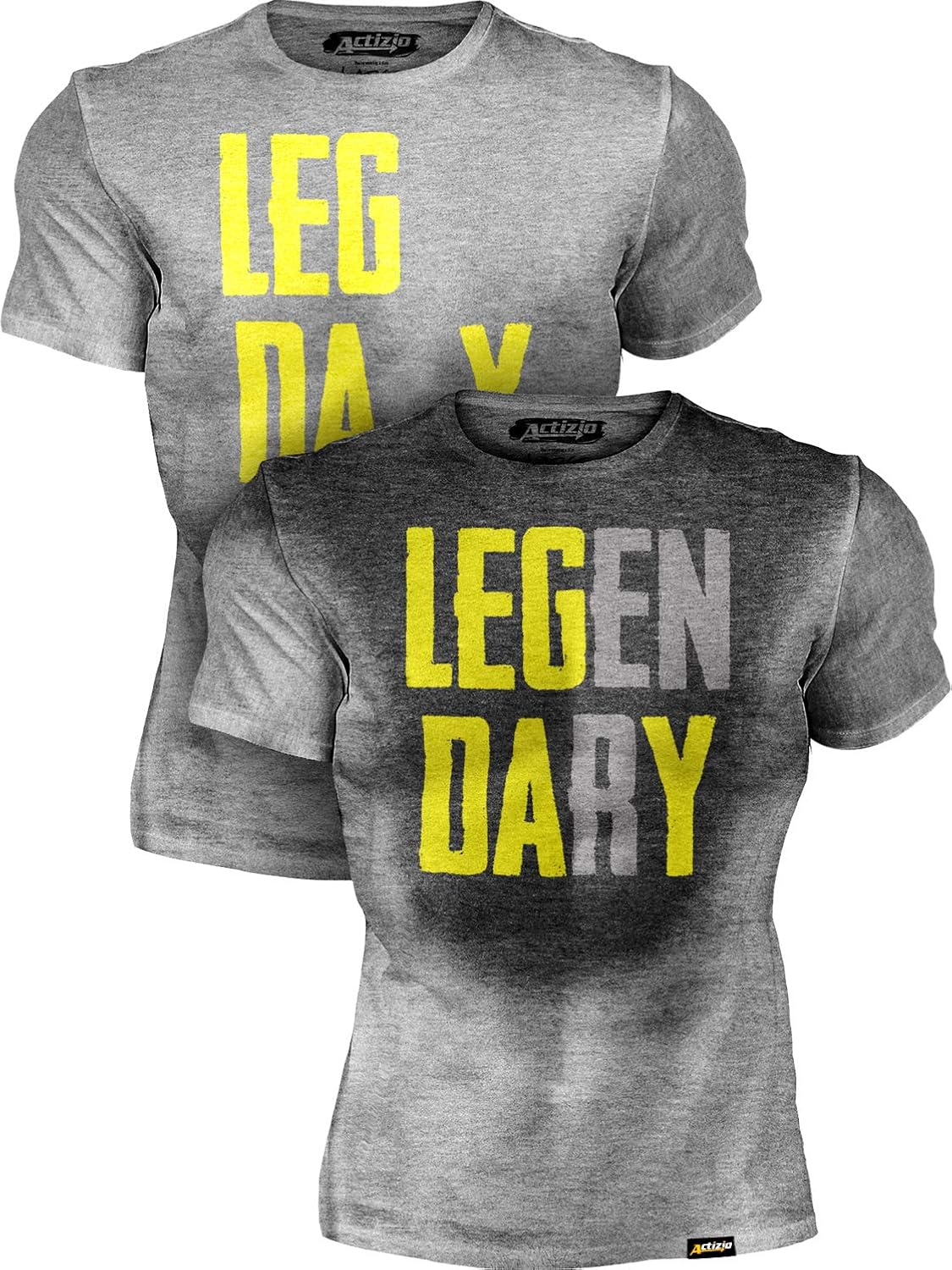 Men's Workout Shirt Sweat Activated Motivational Exercise Gym Moisture Wicking Fitness - Leg Day Legendary