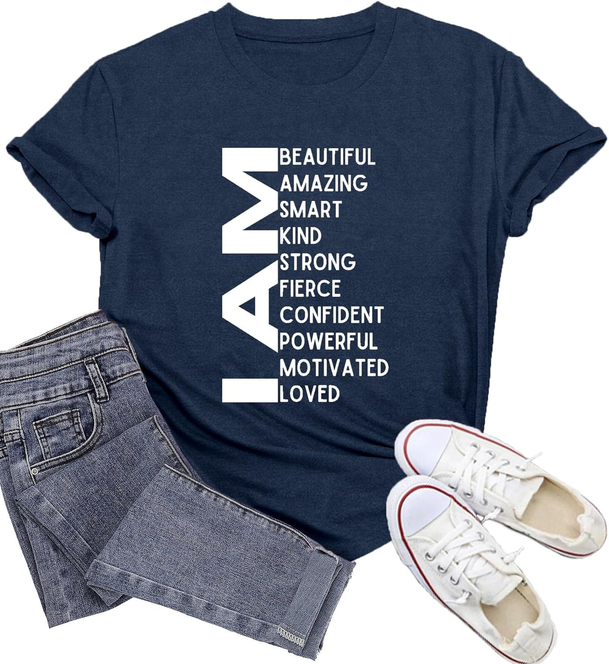 Inspirational Shirts for Women Motivational Tshirt I Am Beautiful Tee Tops