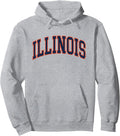 Retro Illinois Tee Vintage Illinois Blue Orange Throwback IL Pullover