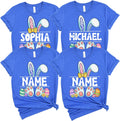Custom Funny Bunny Easter T Shirt, Personalized Rabbit with Your Name & Customizable Text Shirts, Cute Happy Easter Top Tee