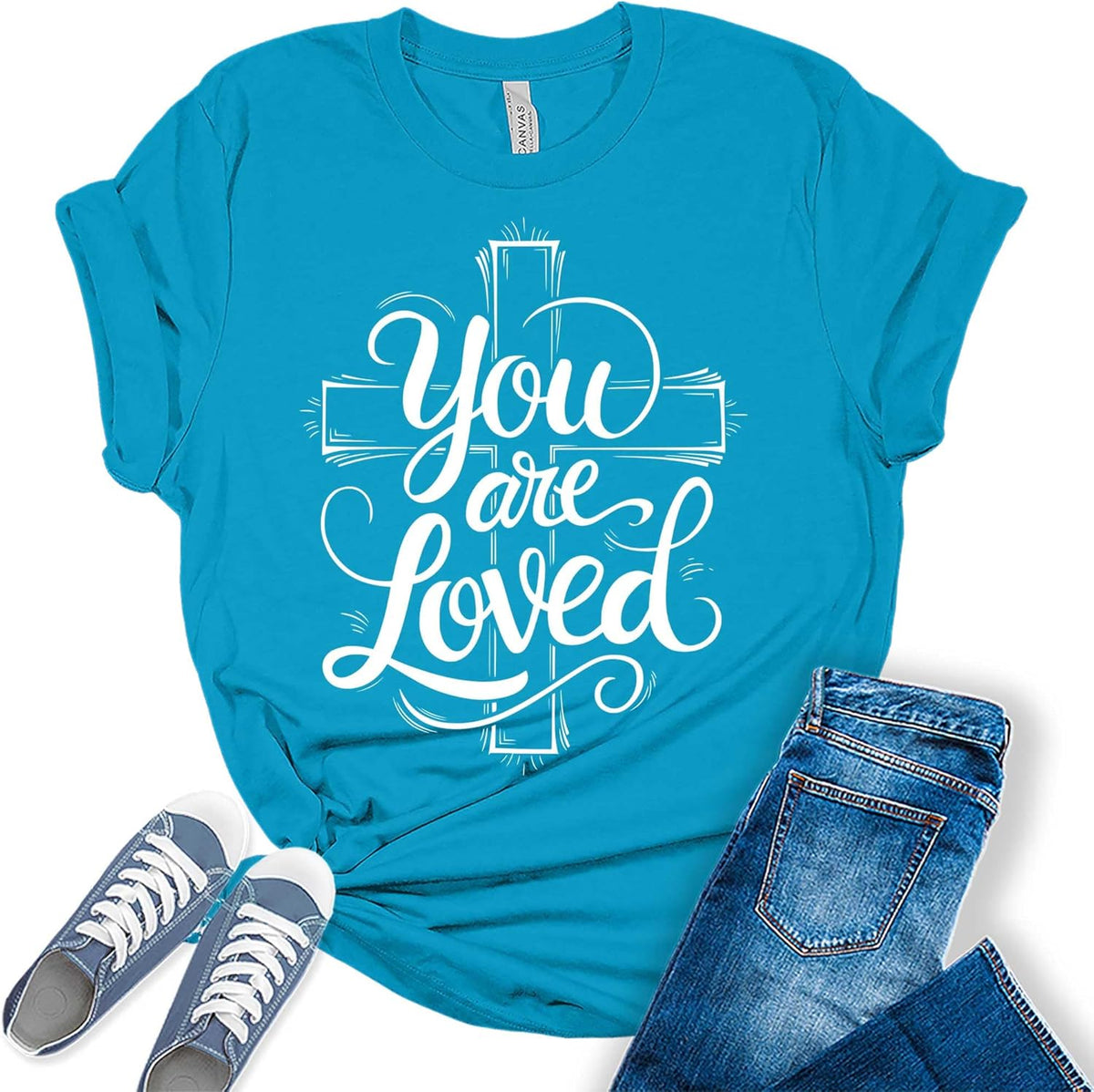 Womens Christian Shirts Cute Faith Graphic Tees Casual Religious Letter Print Short Sleeve Tshirts Summer Tops for Women