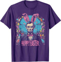 Happy Easter Abraham Lincoln Rabbit Bunny Eggs Basket Funny T-Shirt