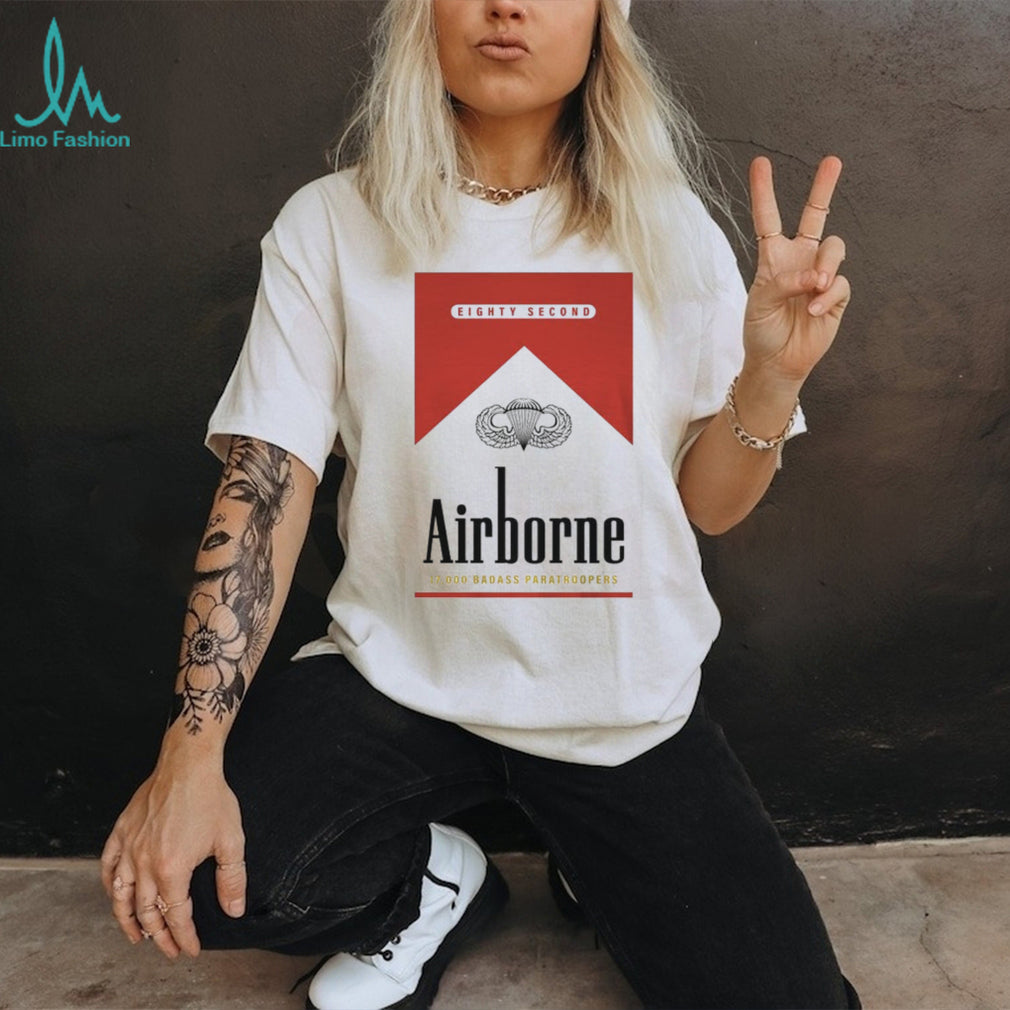 82nd Airborne Division Paratroopers “Airborne” Red Pack Style T Shirt