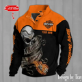 Haarleyy Davidson Custom Stand Collar Sweatshirt, Gift For Fan