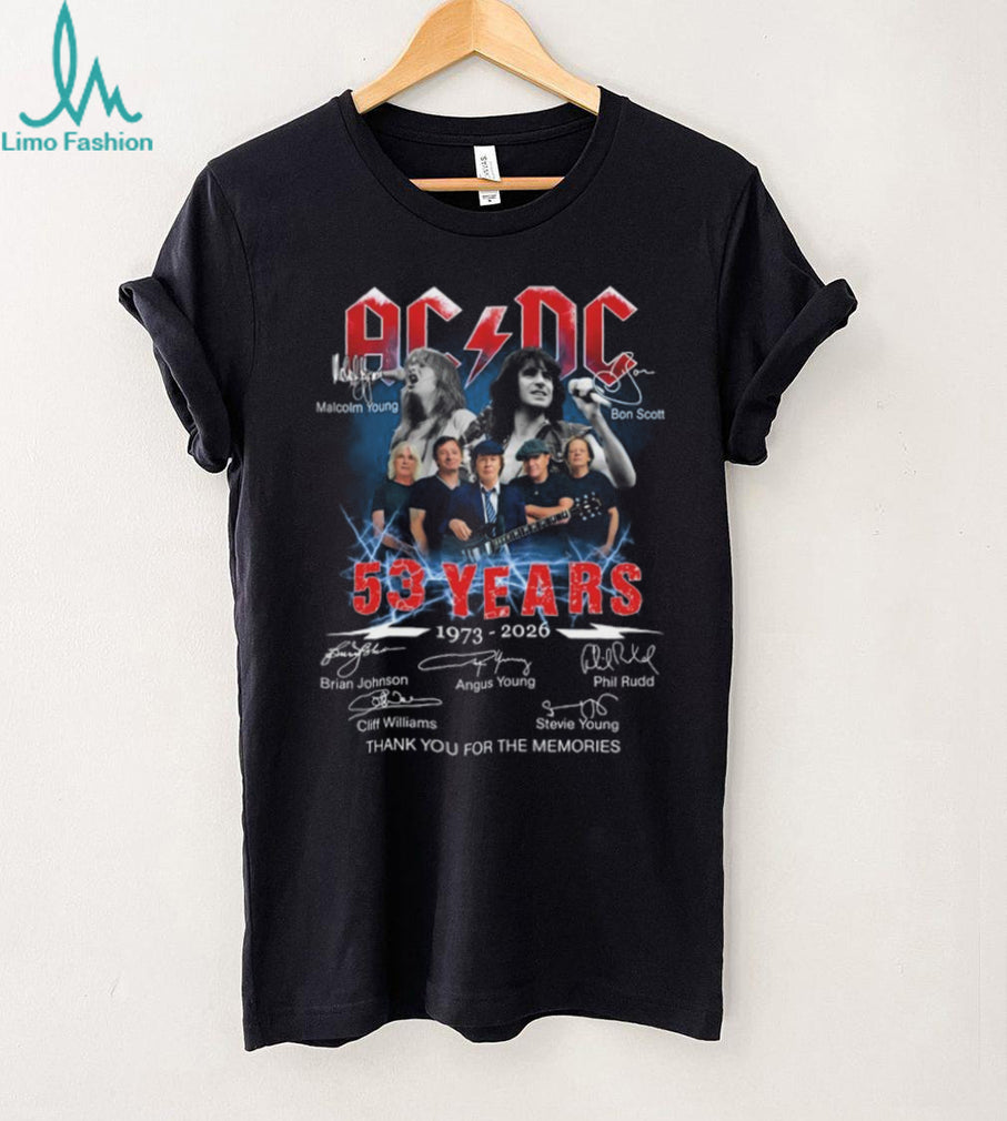 ACDC 53 Years Anniversary 1973 2026 Signature Memories T Shirt