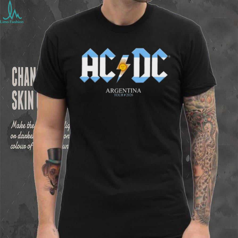 ACDC Argentina Tour 2026 Sun of May Lightning Bolt T Shirt