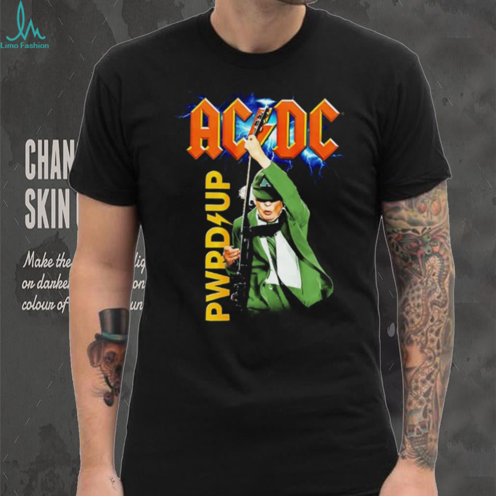 ACDC PWR UP Angus Young Schoolboy Green Suit Graphic T Shirt