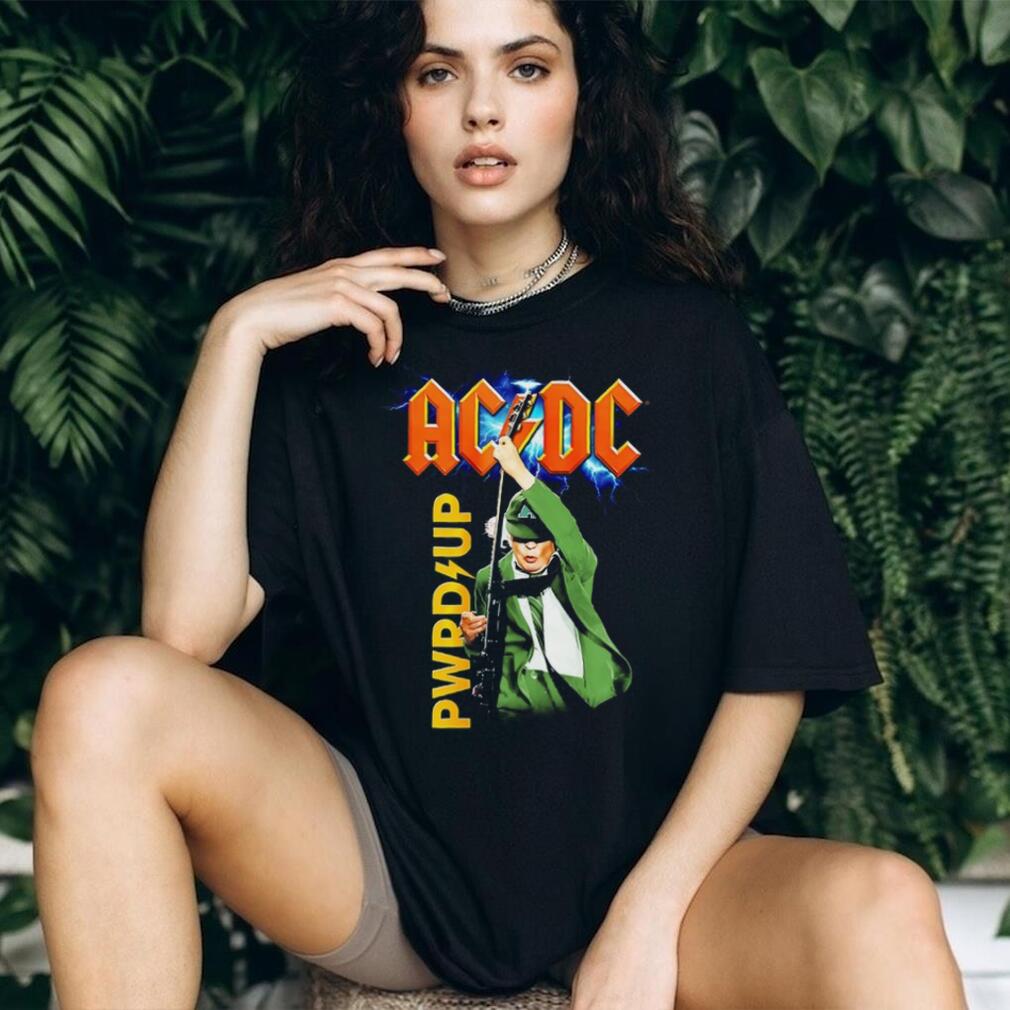 ACDC PWR UP Angus Young Schoolboy Green Suit Graphic T Shirt