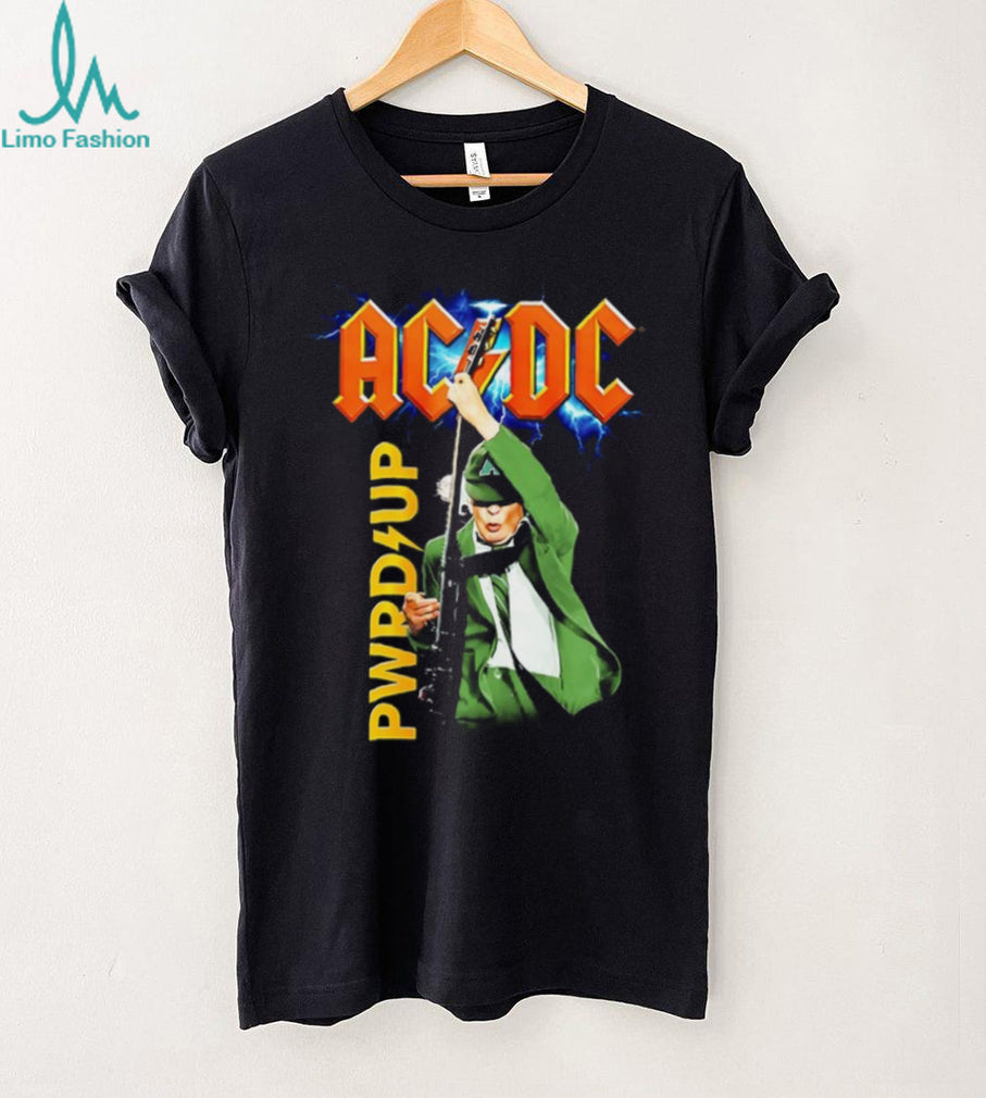 ACDC PWR UP Angus Young Schoolboy Green Suit Graphic T Shirt