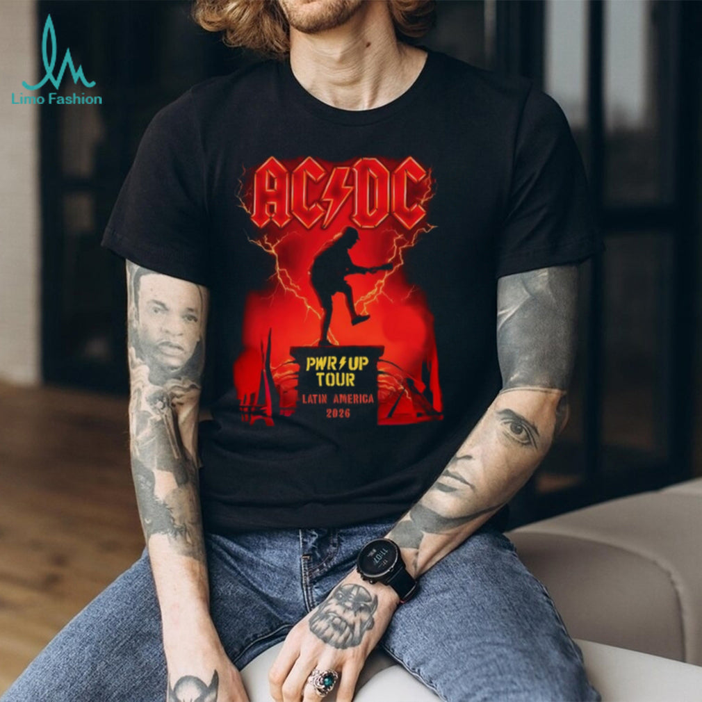 ACDC PWR UP Tour Latin America 2026 Red Lightning T Shirt