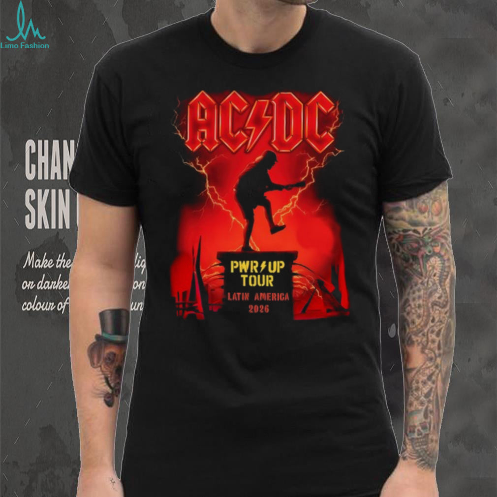 ACDC PWR UP Tour Latin America 2026 Red Lightning T Shirt