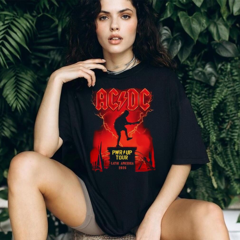 ACDC PWR UP Tour Latin America 2026 Red Lightning T Shirt