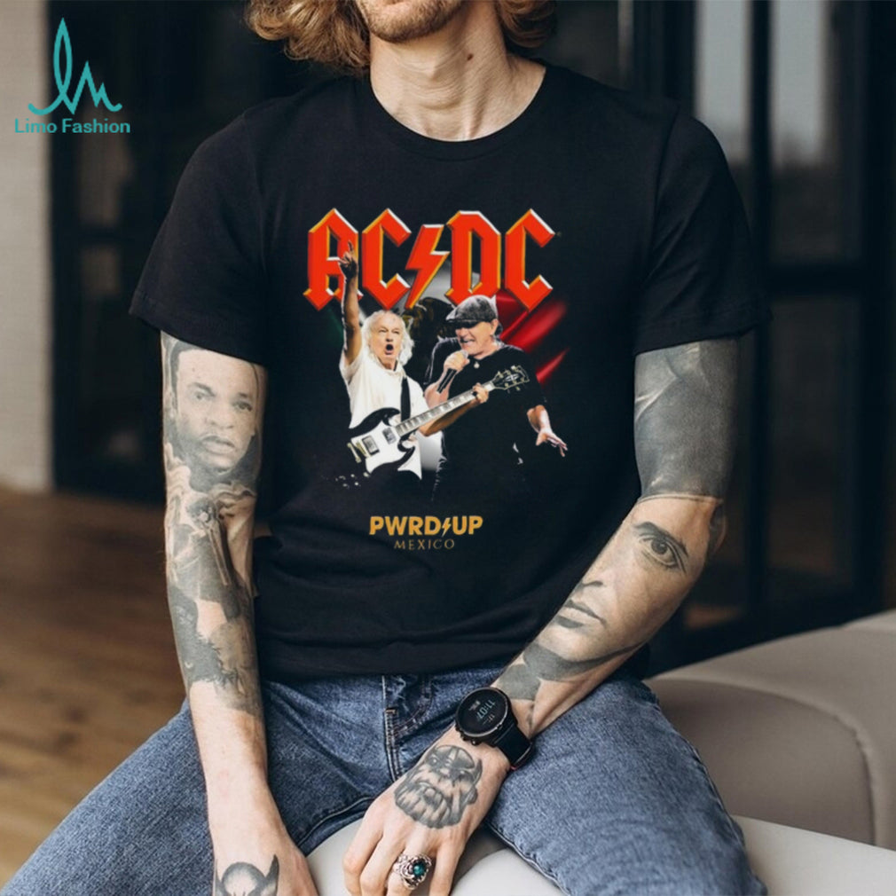 ACDC PWRUP Mexico Tour T Shirt Band Live Performance Graphic