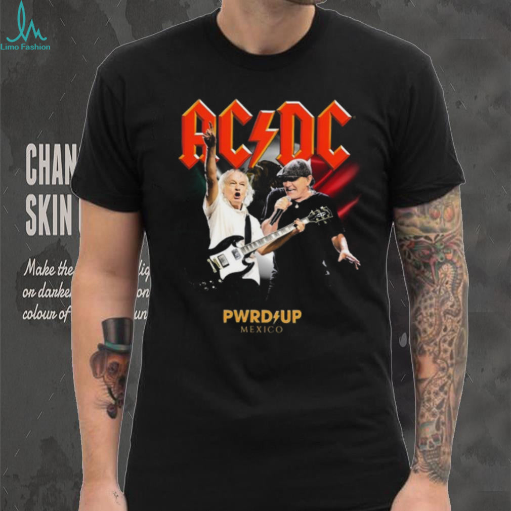 ACDC PWRUP Mexico Tour T Shirt Band Live Performance Graphic