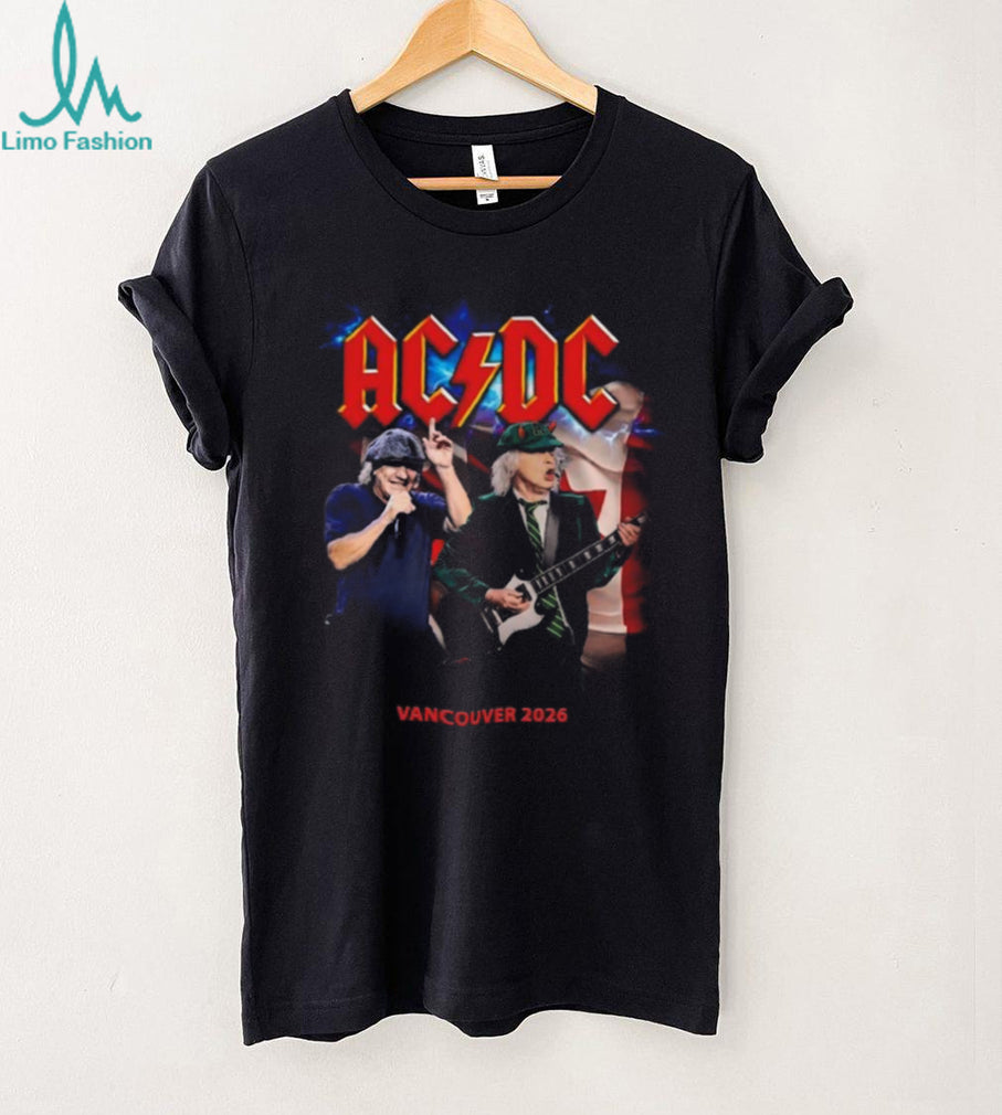 ACDC Vancouver 2026 Tour T Shirt Brian Johnson & Angus Young