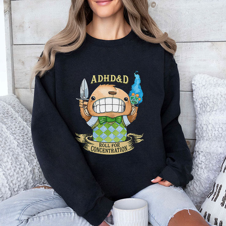 ADHD&D Roll For Concentration Dungeons Dragons T Shirt