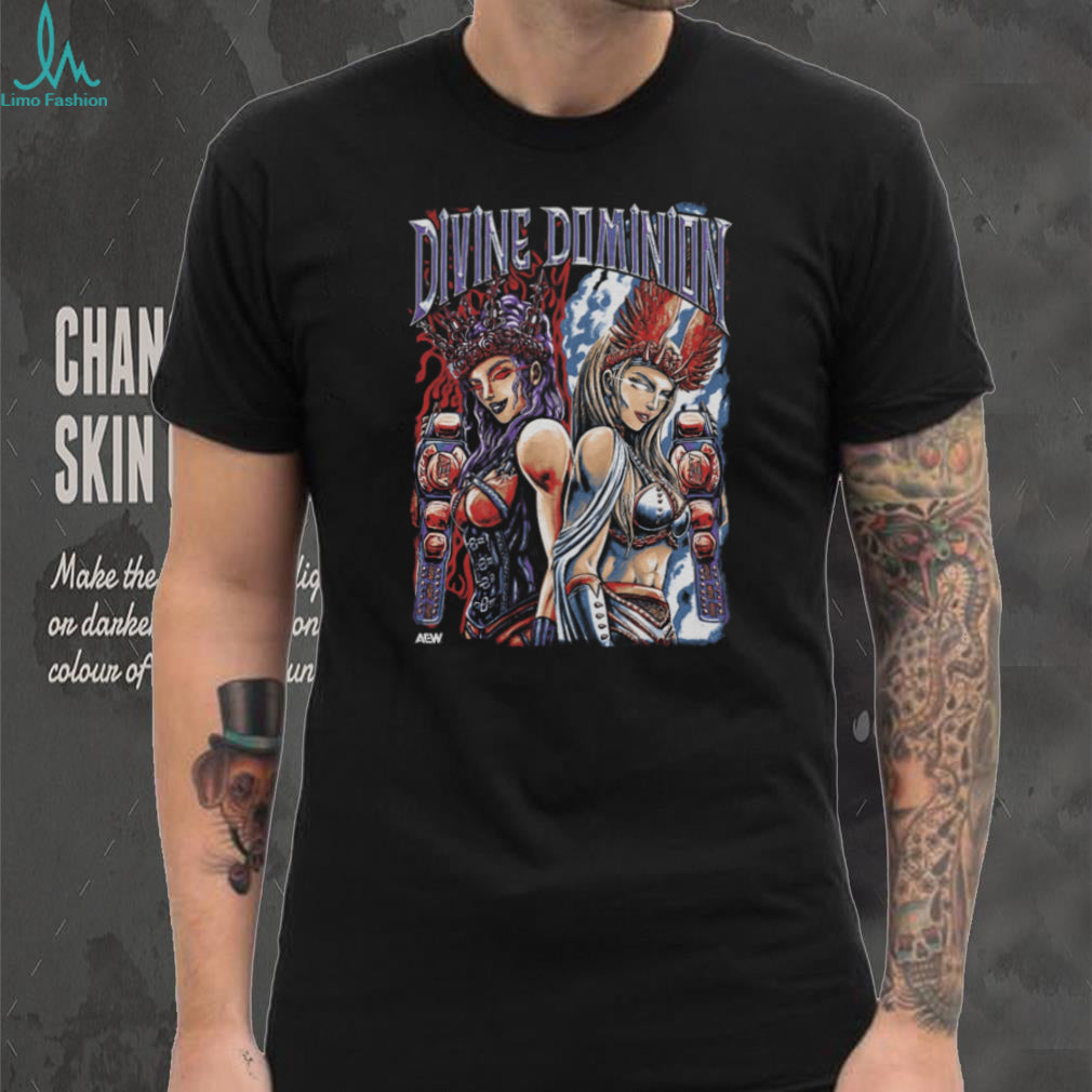 AEW Julia Hart and Skye Blue Divine Dominion Graphic T Shirt