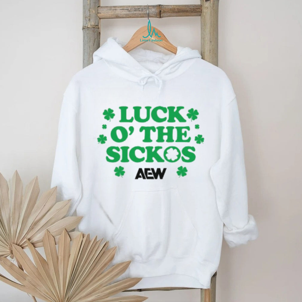 AEW Luck O’ The Sickos St. Patrick’s Day Clover White T Shirt