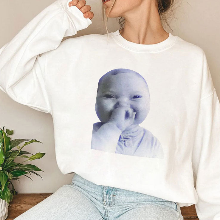 AI Baby Holding Laugh Meme Viral Trend Shirt