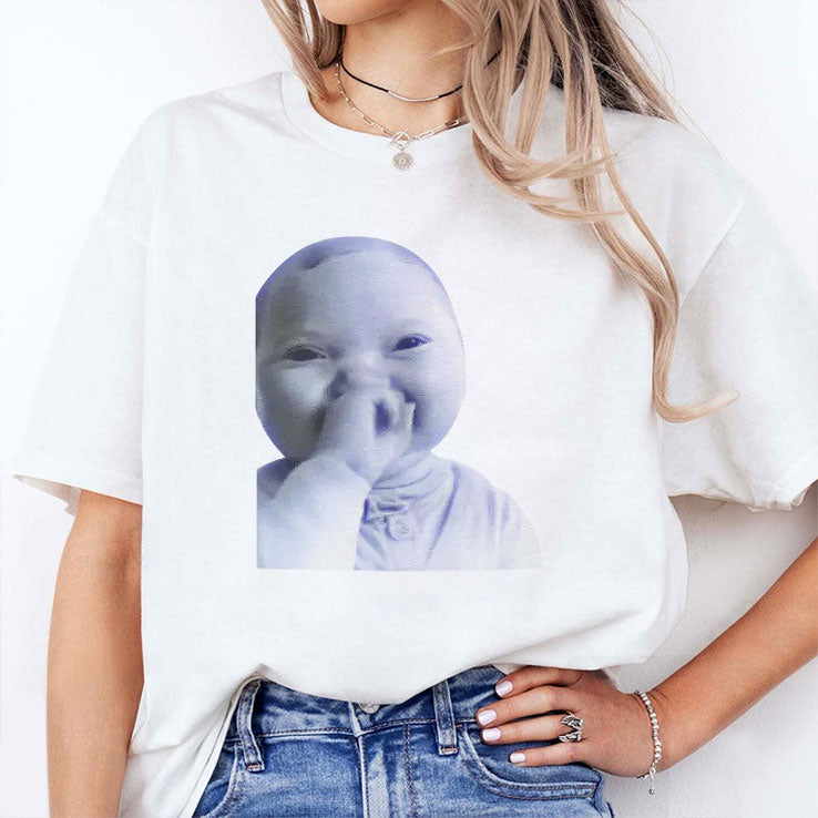 AI Baby Holding Laugh Meme Viral Trend Shirt