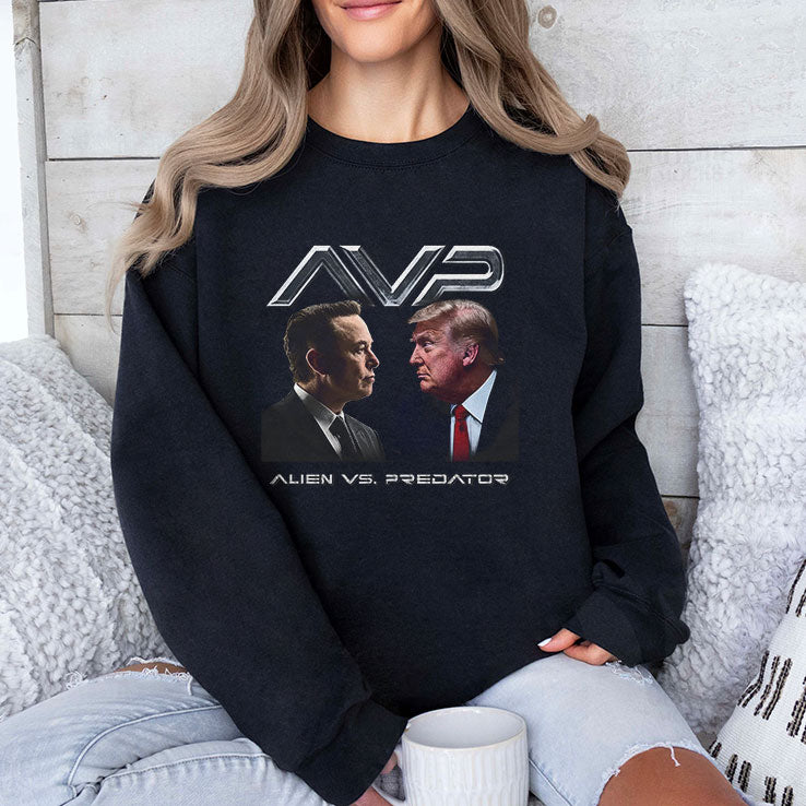 AVP Alien Vs Predator Trump Vs Elon T Shirt