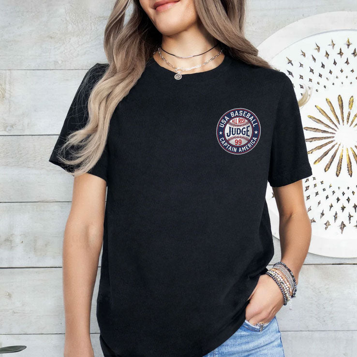 Aaron Judge Captain America USA Baseball T Shirt
