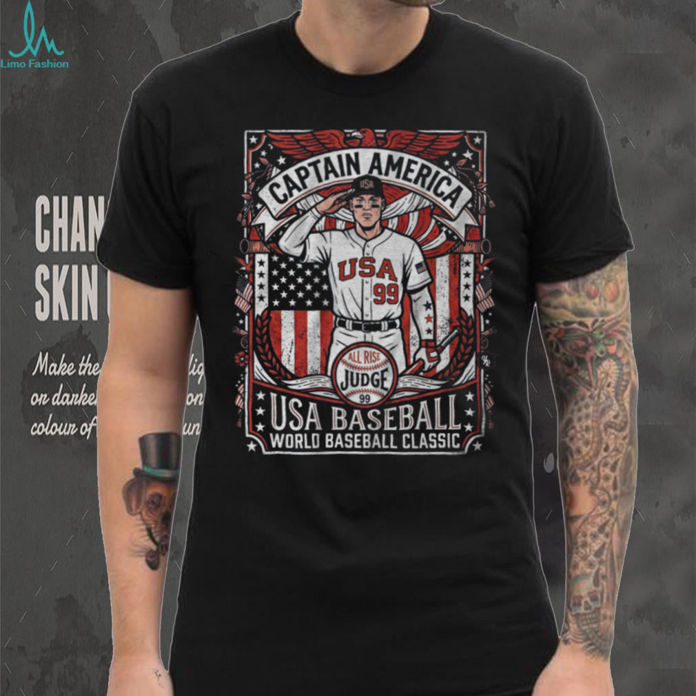 Aaron Judge Captain America USA Baseball World Baseball Classic T Shirt
