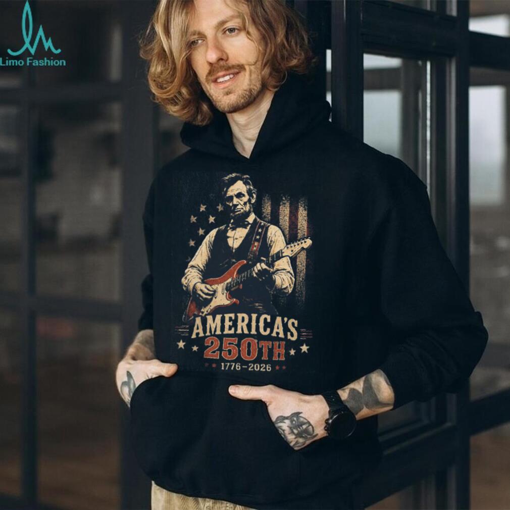 Abraham Lincoln America 250th Anniversary Electric Guitar Graphic Shirt