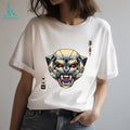 Abstract Panther Geometric Cyberpunk Neon Graphic T Shirt