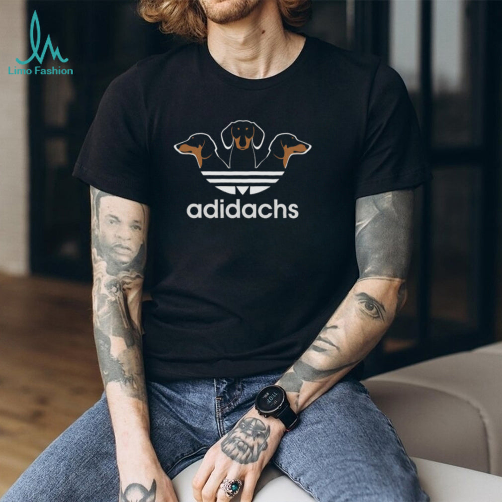 Adidachs Funny Dachshund Weiner Dog Parody Logo T Shirt