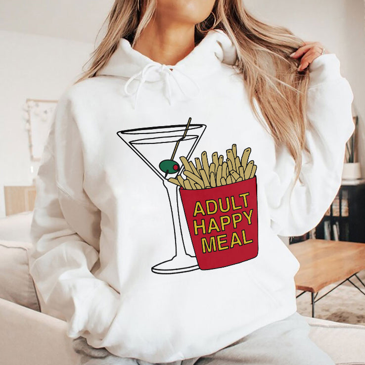 Adult Happy Meal Martini And Fries Shirt
